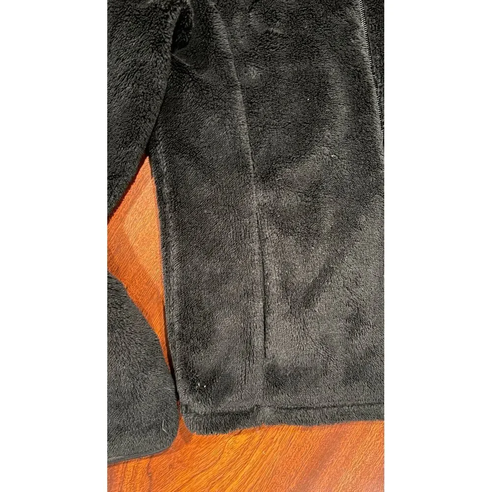 Wonder‎ Nation girls hooded black plush jacket with pockets size x-large